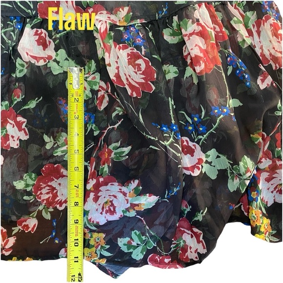 ByTiMo Floral Wrap Bodice Long Sleeve Chiffon Dress in Rose Field - Picture 14 of 14